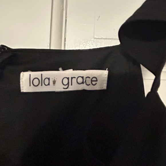 Black V-Neck Mini Dress with Ruffle Straps - Picture 3 of 4